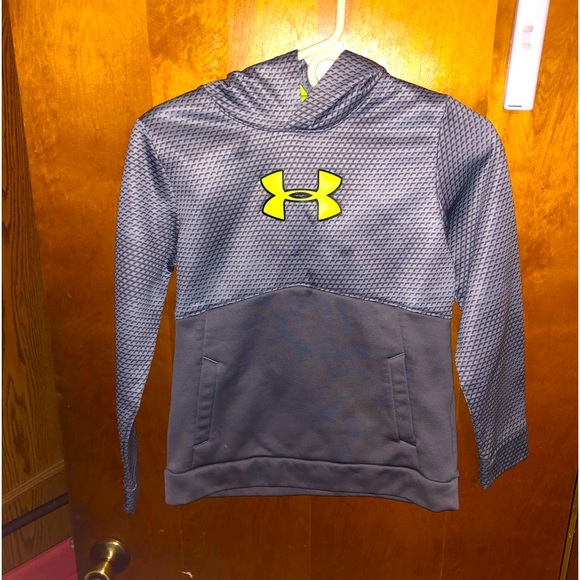 Gray and bright yellow kids hoodie - Picture 1 of 2